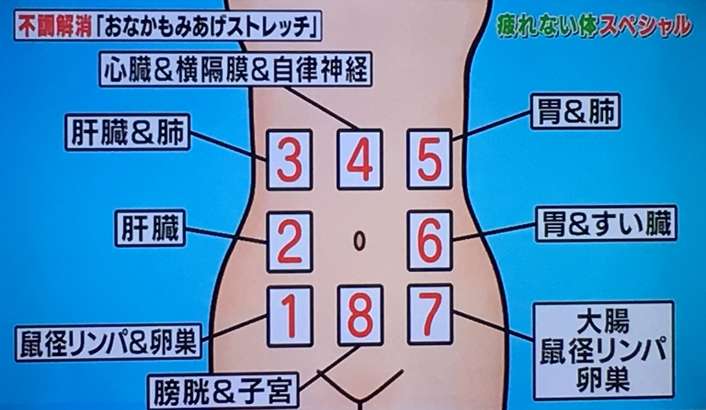 おなかもみ上げストレッチ