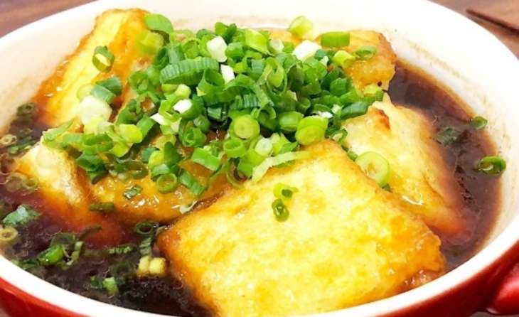 焦がしねぎの揚げ出し豆腐