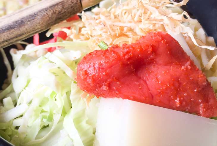 明太チーズもんじゃ釜飯