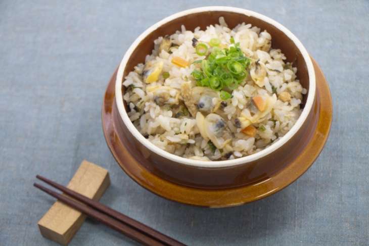 あさいちかぶとあさりの炊き込みご飯