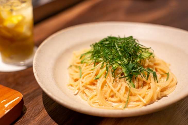 ノンストップ青じそ香るクリームチーズパスタ