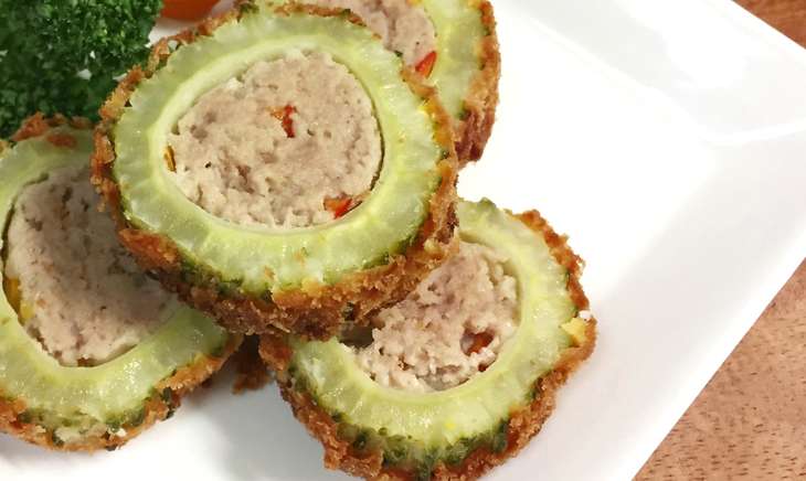 あさいちゴーヤーのはさみ焼き