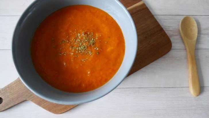 【男子ごはん】ホタテとトマトクリームのスープ仕立てのレシピ。夏野菜の絶品スープ（7月4日）