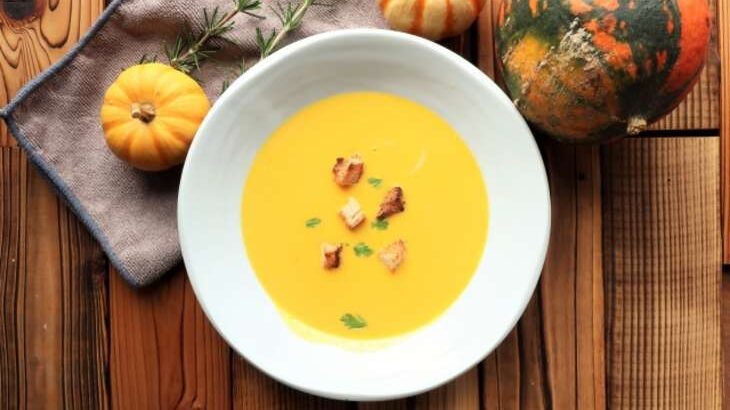 【バゲット】かぼちゃのポタージュのレシピ。旬食材で作る簡単スープ（12月5日）