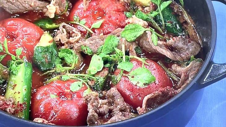 【あさイチ】丸ごとトマトときゅうりの牛チゲのレシピ。夏野菜の韓国風鍋。みんなゴハンだよ（7月25日）