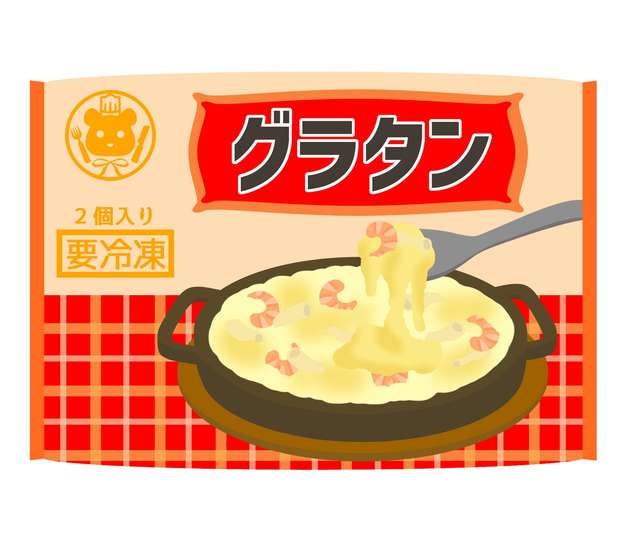 冷凍グラタンのパッケージ