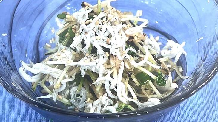 【あさイチ】貝割れ新しょうがしらすあえのレシピ。みんなゴハンだよ（7月24日）