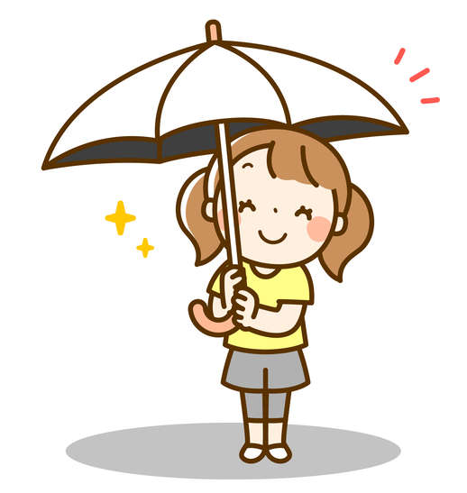 日傘をさす女の子
