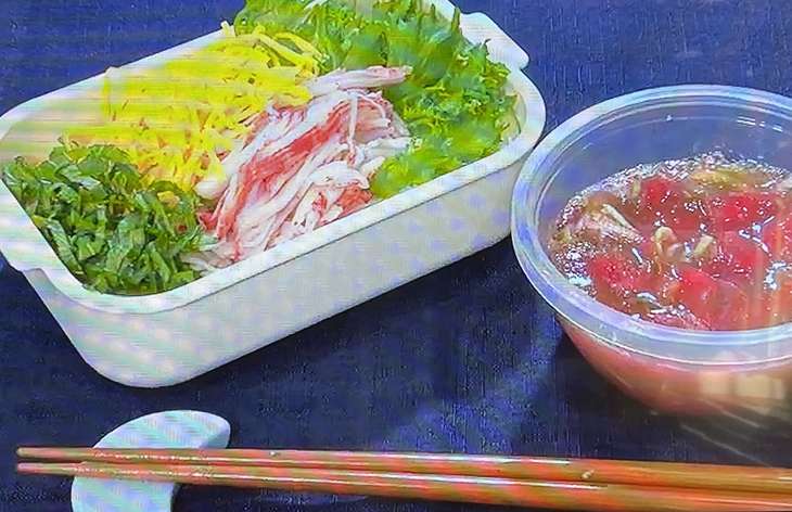 トマトだれのそうめん弁当