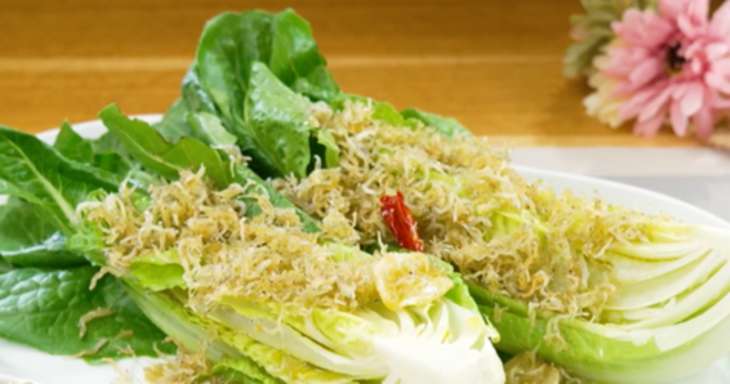 しらすのコンフィ ロメインレタスのサラダ
