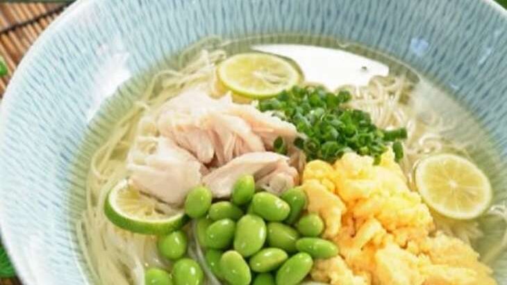 【土曜は何する】ささみと枝豆の茶そうめんのレシピ。みないきぬこさんの最強ひんやり夏麺！10分ティーチャー（8月2日）