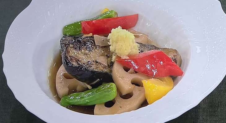 なすの彩り焼きびたし