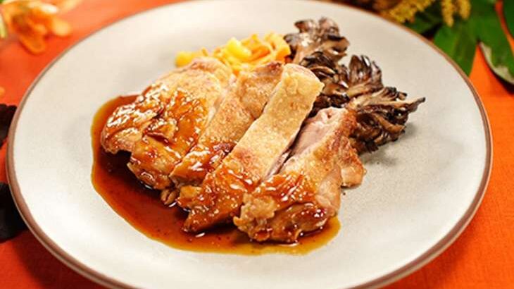【あさイチ】チキンとまいたけのソテー オレンジソースのレシピ。秋食材✕かんきつ料理に板垣李光人さんが挑戦！（10月7日）