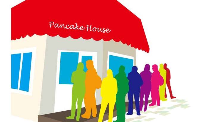 行列している人気店