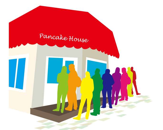 行列している人気店