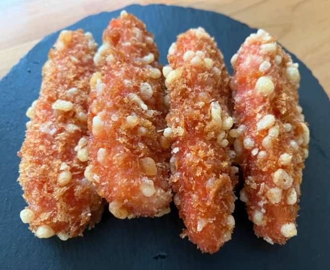 鶏ささみの揚げ玉焼き
