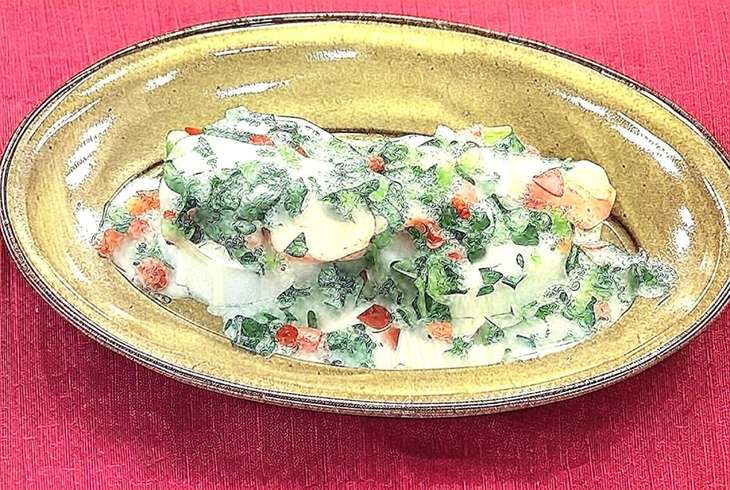 大根のブイヨン煮 サーモンソテー