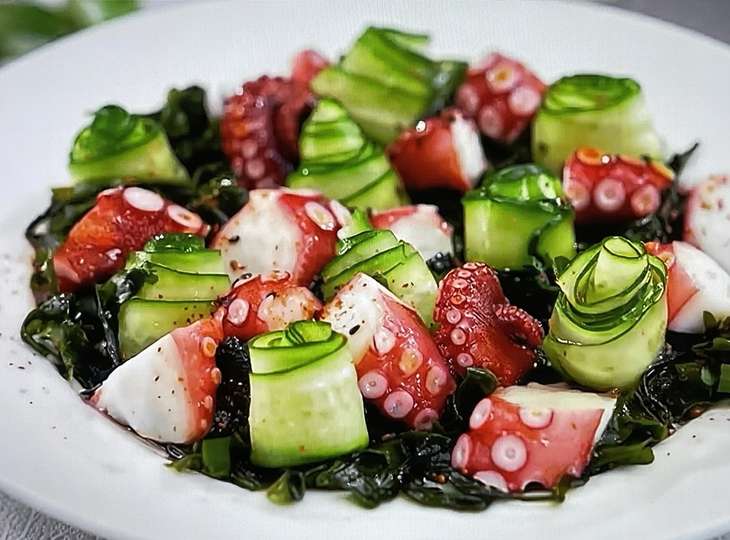 志麻さんのキュウリとタコのポン酢オリーブオイル