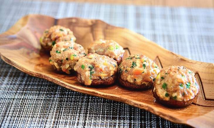 志麻さんのシイタケの薬味みそ肉詰め