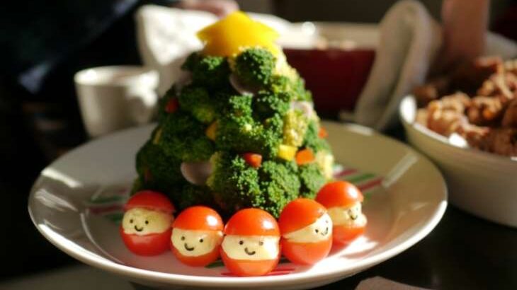 【めざましテレビ】ブロッコリーツリーサラダのレシピ。おうちクリスマス（12月9日）