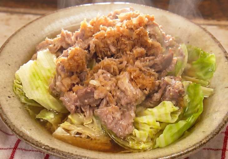 蒸す豚の生姜焼き