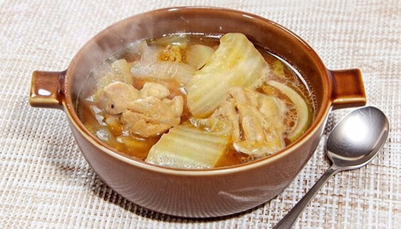 鶏肉と白菜のカレースープ