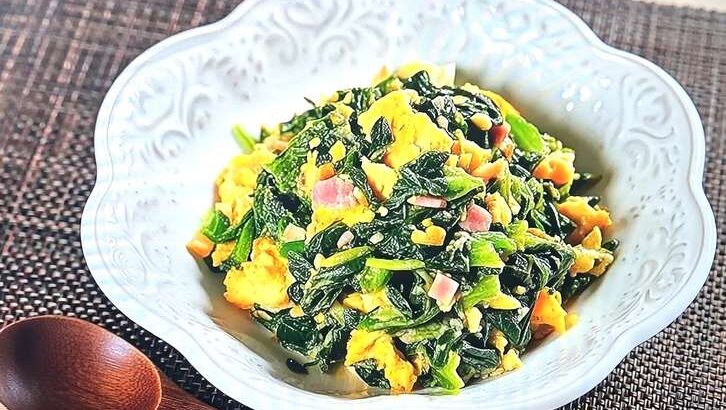 【ノンストップ】ほうれん草の根元入り卵サラダのレシピ。葉物野菜の達人に学ぶ！（2月10日）