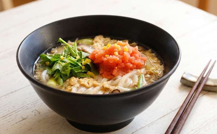 明太かきたまうどん