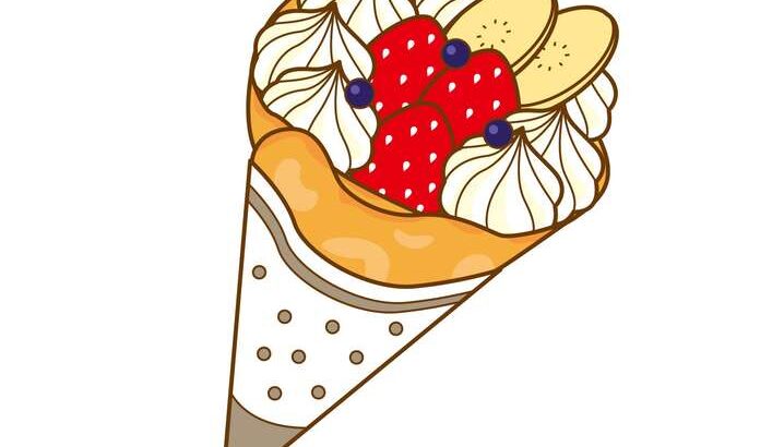 いちごとバナナのクレープ