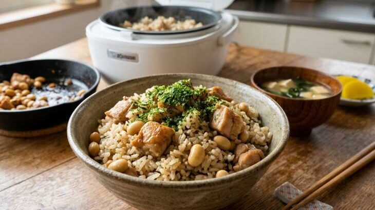 【あさイチ】大豆と鶏肉の混ぜごはんのレシピ。みんなゴハンだよ（3月11日）
