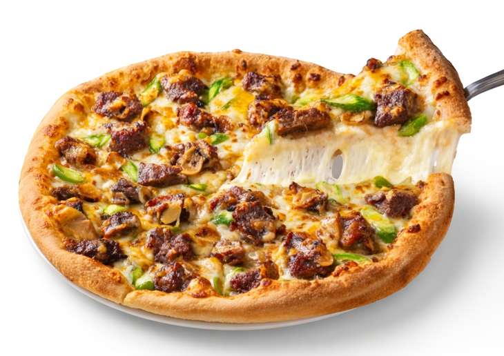 牛ハラミの角切りステーキピザ