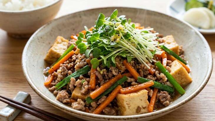 【ノンストップ】ニンジンと厚揚げのそぼろ煮のレシピ。笠原将弘シェフの本格和食（4月7日）