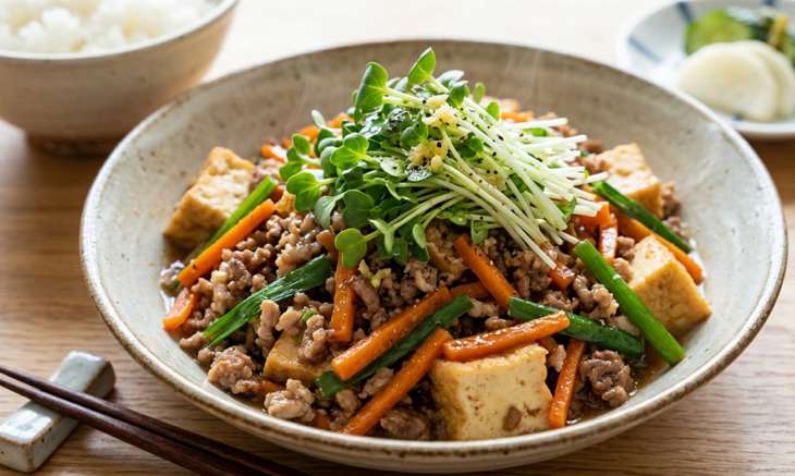 にんじんと厚揚げのそぼろ煮