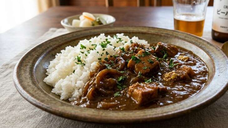 【ノンストップ】豚肉とタマネギの煮込みカレーのレシピ。ランクアップキッチン（4月15日）