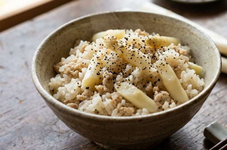 アスパラガスの炊き込みご飯