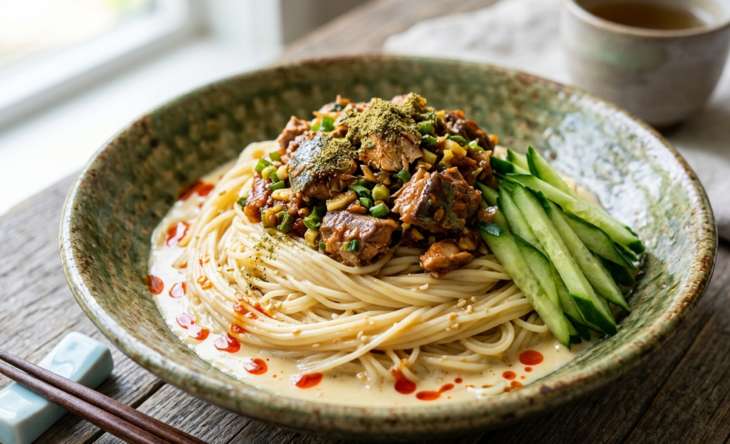 サバ缶あえ麺
