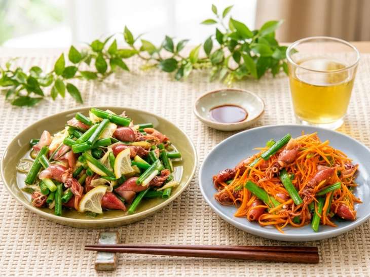韓国風と和風ホタルイカ