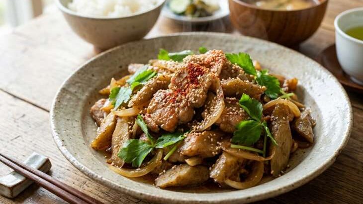 【ノンストップ】豚肉と新ゴボウの甘辛炒めのレシピ。笠原将弘シェフの本格和食（6月2日）