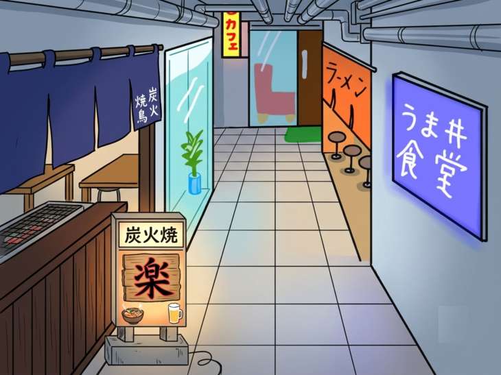 さびれた地下街