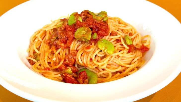 【相葉マナブ】そら豆のトマトパスタのレシピ。千葉県多古町のそら豆で旬の産地ごはん（6月21日）