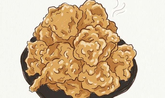 山盛りから揚げ