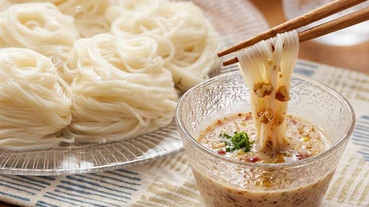ごまダレッシングのそうめん