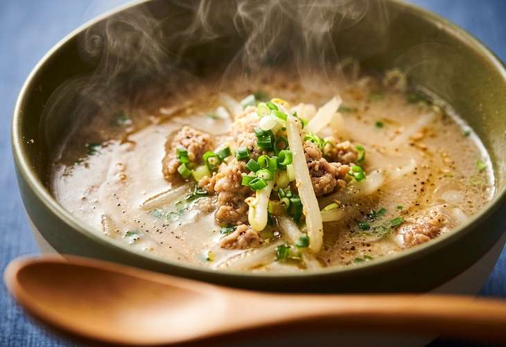包丁不要！もやしとひき肉のコクうまスープ
